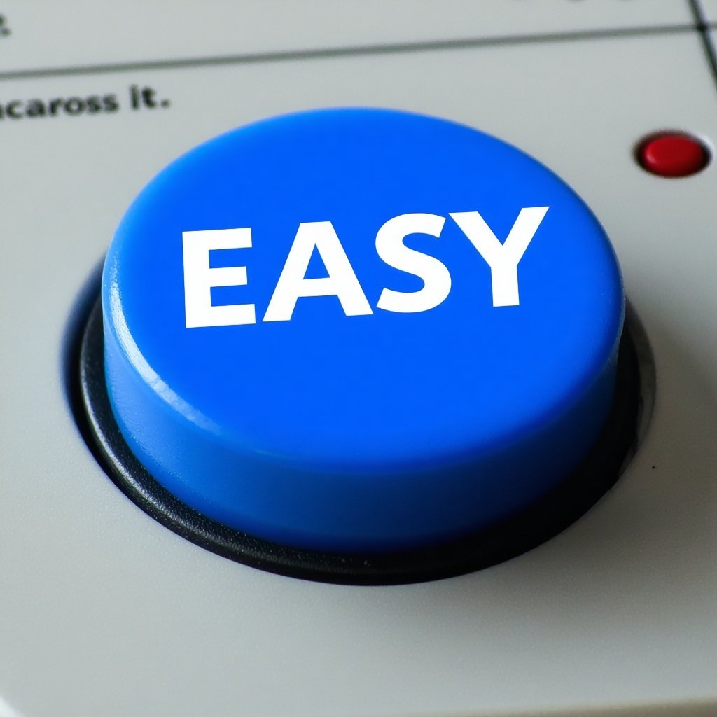 big blue push button that says EASY across it-1 big blue push button that says EASY across it-1